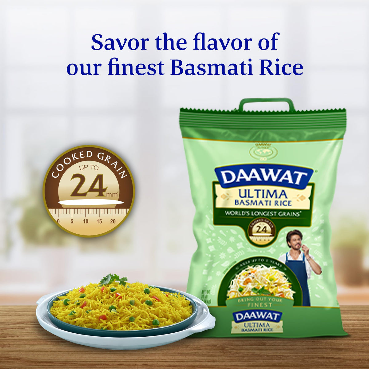 Daawat Ultima Basmati Rice fragrance aroma implies rich scent and dining anticipation