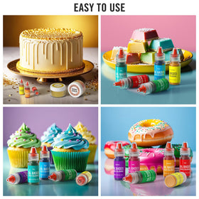 DaCool rose gold luster dust on cupcakes for party shine