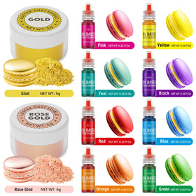 DaCool rose gold luster dust on fondant for luxe sparkle