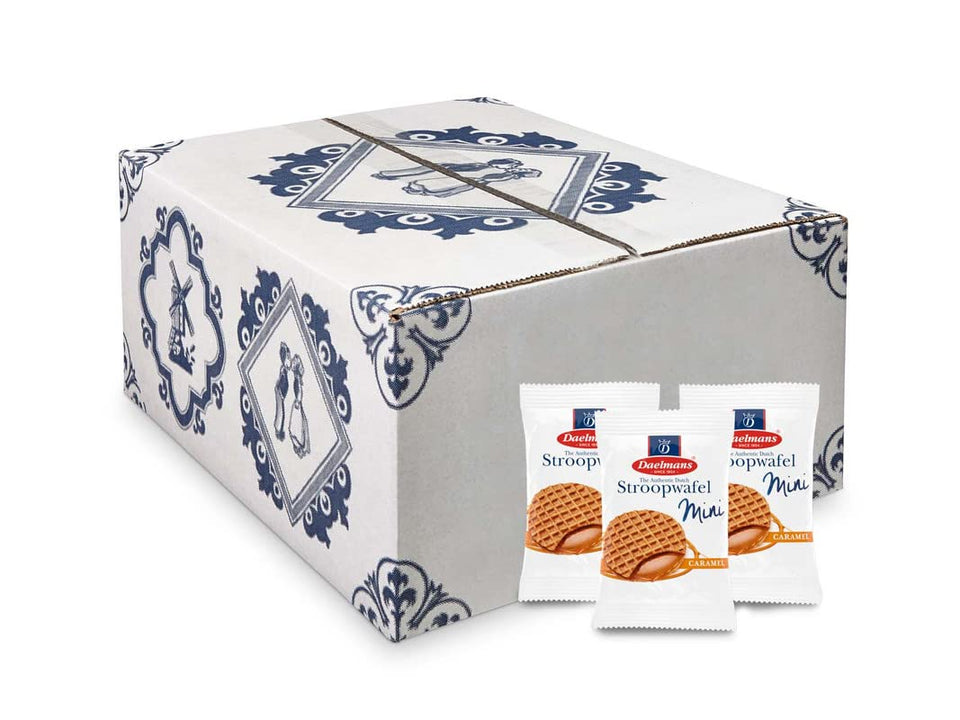 Daelmans mini caramel stroopwafel outer crisp for coffee breaks
