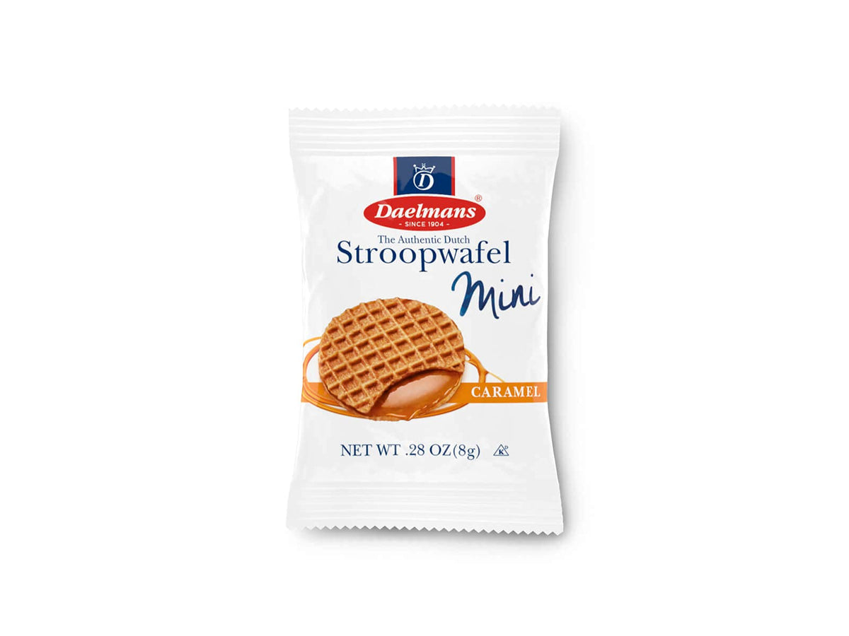 Daelmans Stroopwafels bulk case with 200 minis, easy to share in the break room