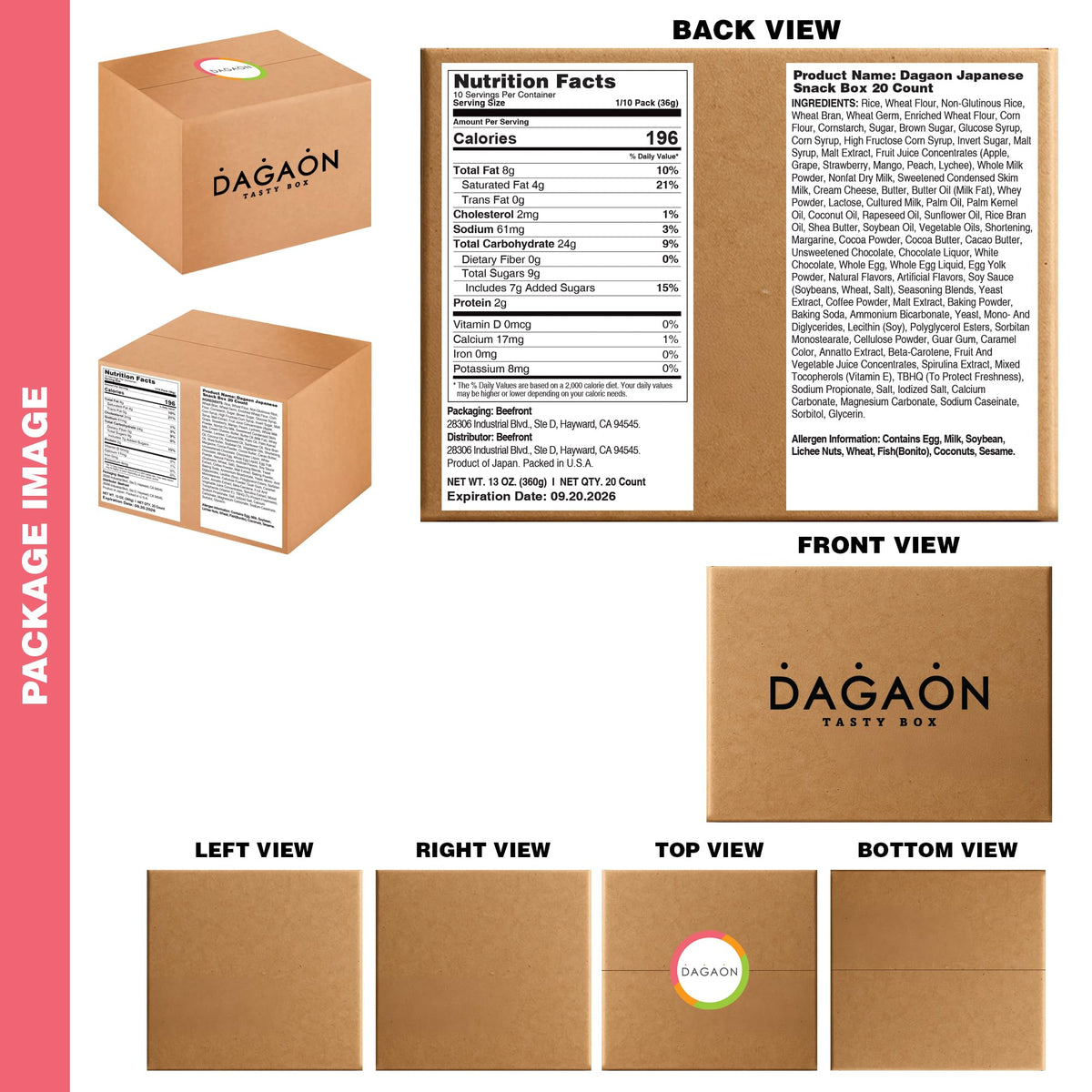 Dagaon assorted Japanese snacks display variety for snack lovers.