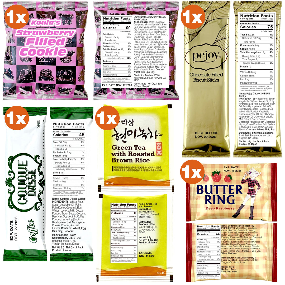 Dagaon chips and crackers provide crunchy textures ideal for sharing.