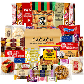 Dagaon Japanese Snack Box cover showcases a ready-to-share assortment for gifting.