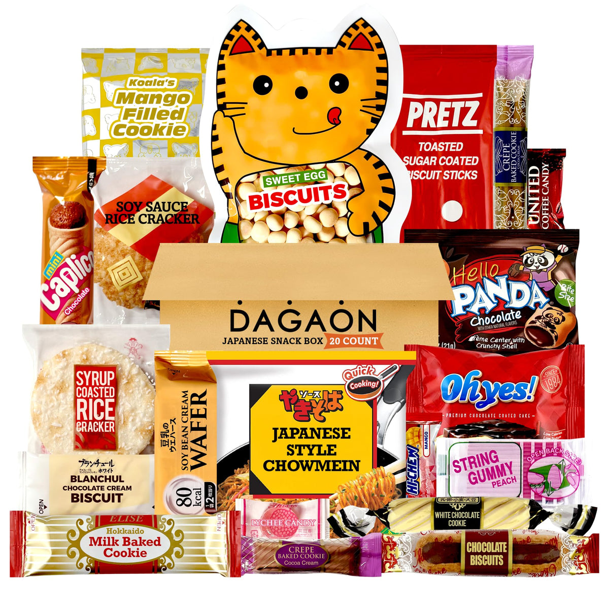 Dagaon Japanese Snack Box front view showing curated snacks for easy gifting.