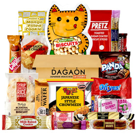 Dagaon Japanese Snack Box front view showing curated snacks for easy gifting.
