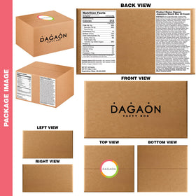 Dagaon Japanese Snack Box inside view reveals 40 varied treats for any occasion.