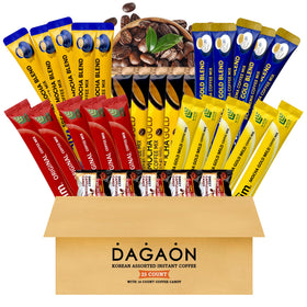 Dagaon Korean 25 assorted instant coffee sticks packaging for quick, fresh brews at home or on the go