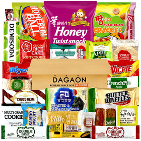 Dagaon Korean Snack Box front view, gift-ready presentation.