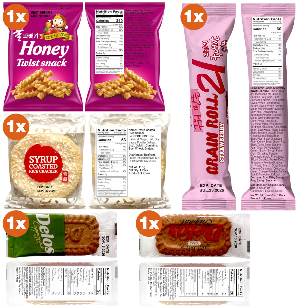 Dagaon Snack Box, individually wrapped snacks for freshness.