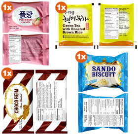 Dagaon Korean Snack Box includes coffee and tea instruction postcard