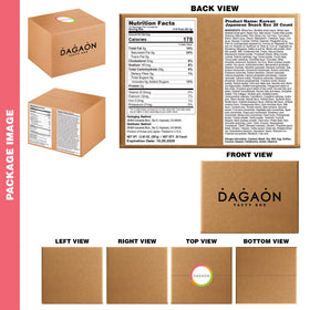 Dagaon snack box unboxing view highlights the colorful, individually wrapped treats.