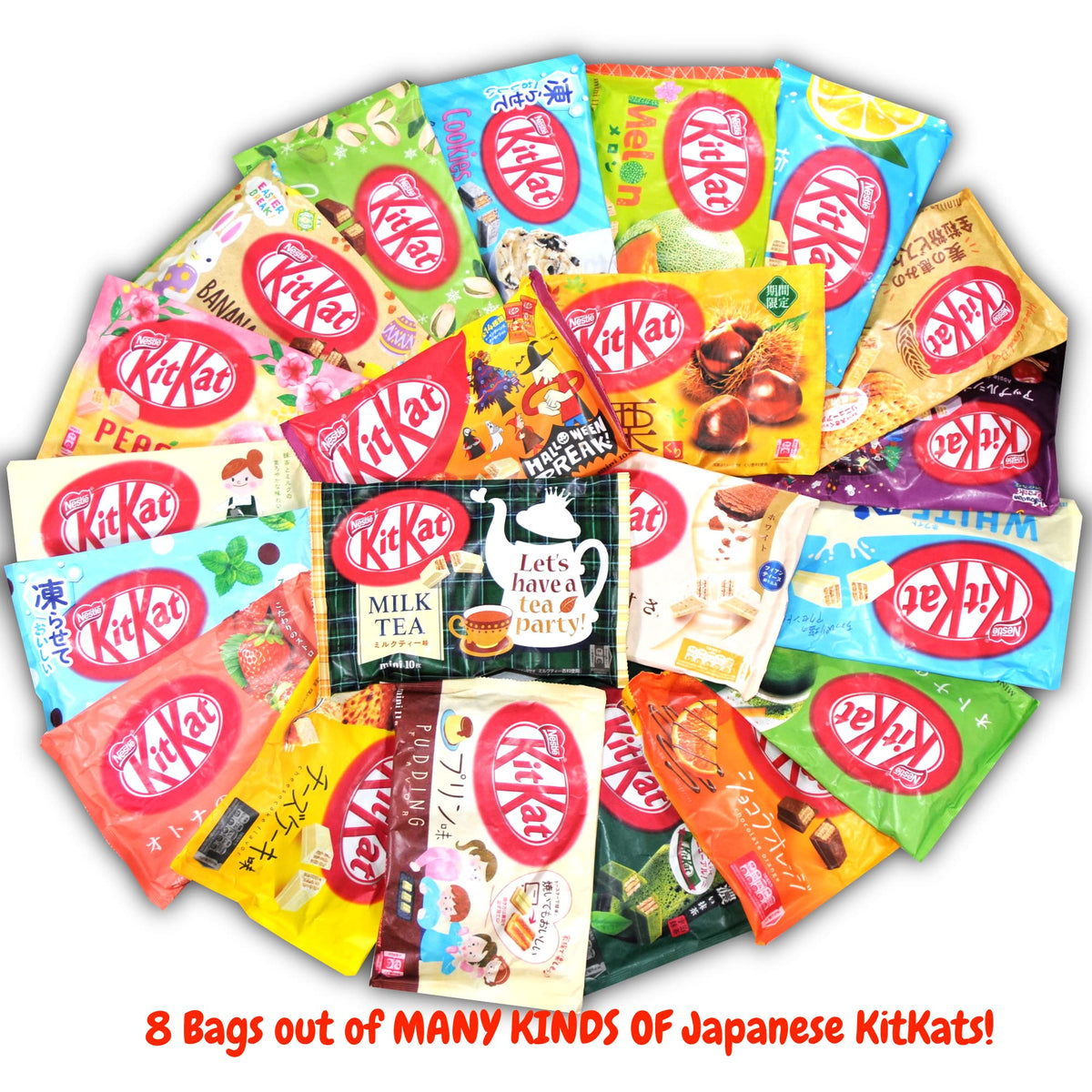 DagashiyaBox green tea kitkat highlighting distinctive Japanese tea notes