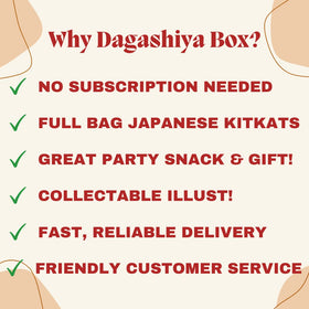 DagashiyaBox wasabi kitkat with bold contrast of spice and chocolate