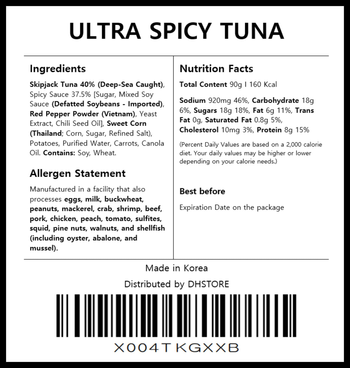 DAHLORE Dongwon Ultra Spicy Tuna lunchbox protein boost for busy days.