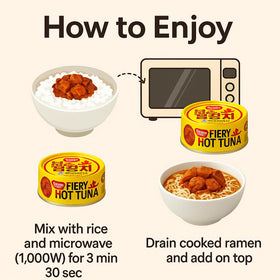 DAHLORE Dongwon Ultra Spicy Tuna open can for instant meals.