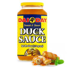 Dai Day Duck Sauce 40oz bottle front for dipping and tasting.