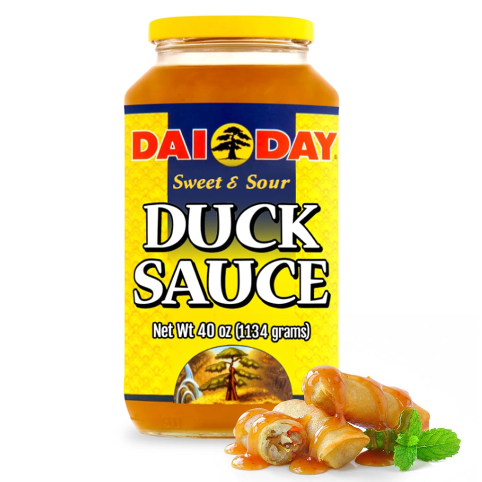 Dai Day Duck Sauce 40oz bottle front for dipping and tasting.