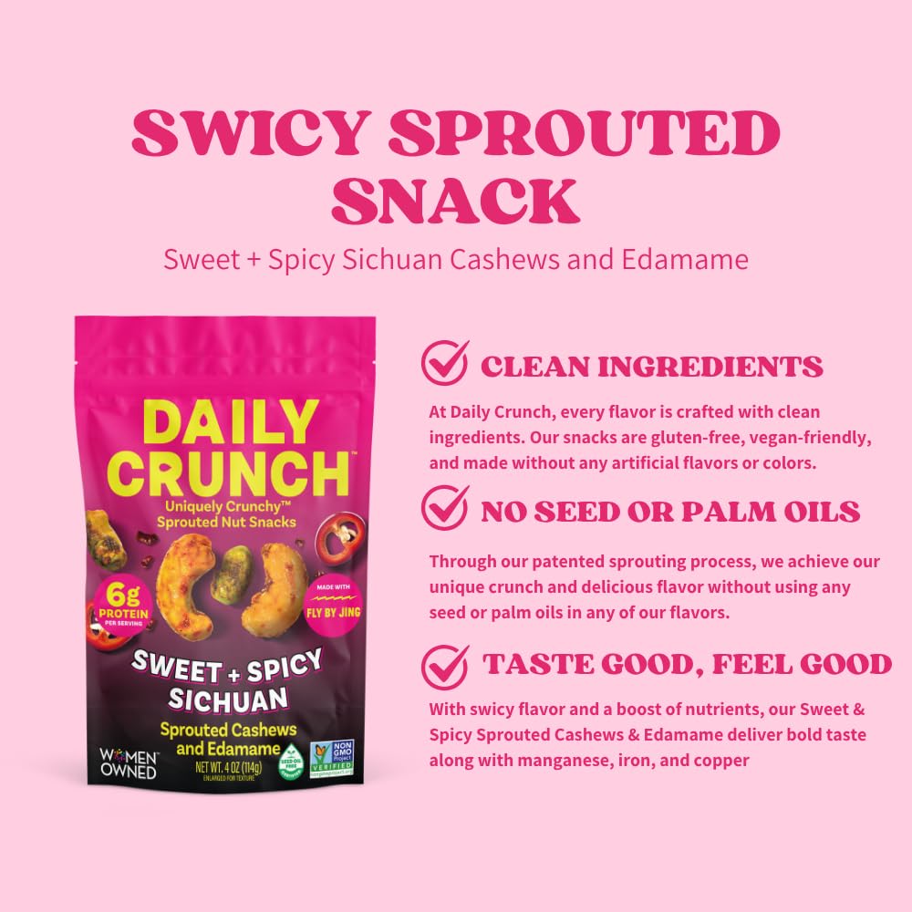 Dehydrated nuts deliver airy, crisp texture without added oil for clean snacking.