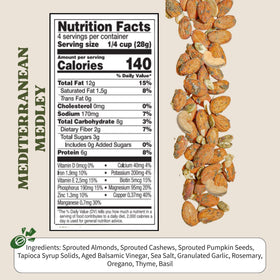 Daily Crunch Mediterranean Medley pack displayed for two-pack convenience