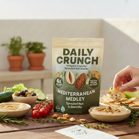 Daily Crunch non-GMO ingredients badge highlights clean label
