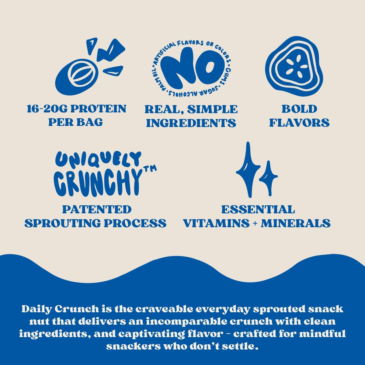 Daily Crunch party platter idea featuring sprouted almonds