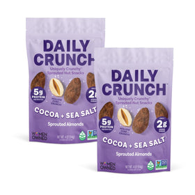 Daily Crunch Sprouted Almonds full-pack display, protein-rich keto-friendly snack.