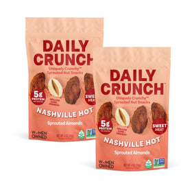 Daily Crunch sprouted almonds pack-1 showing crisp, protein-rich on-the-go snack