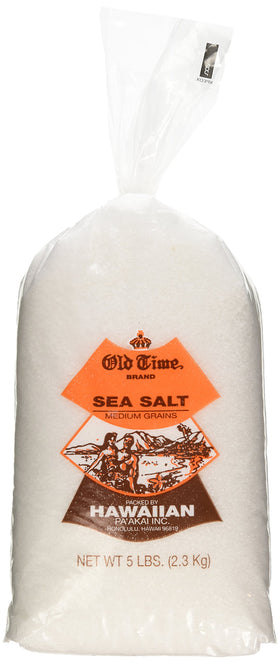 DAILYLIVE Hawaiian Sea Salt 5lb bag, front view, ideal for finishing dishes.