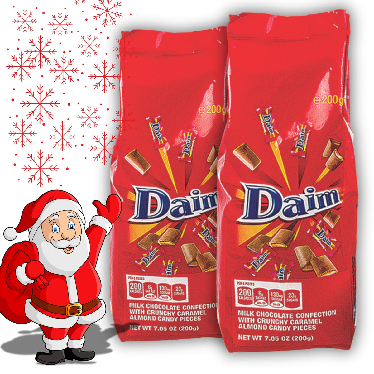 Daim two-pack packaging highlighted, ideal for gifting and on-the-go snacking