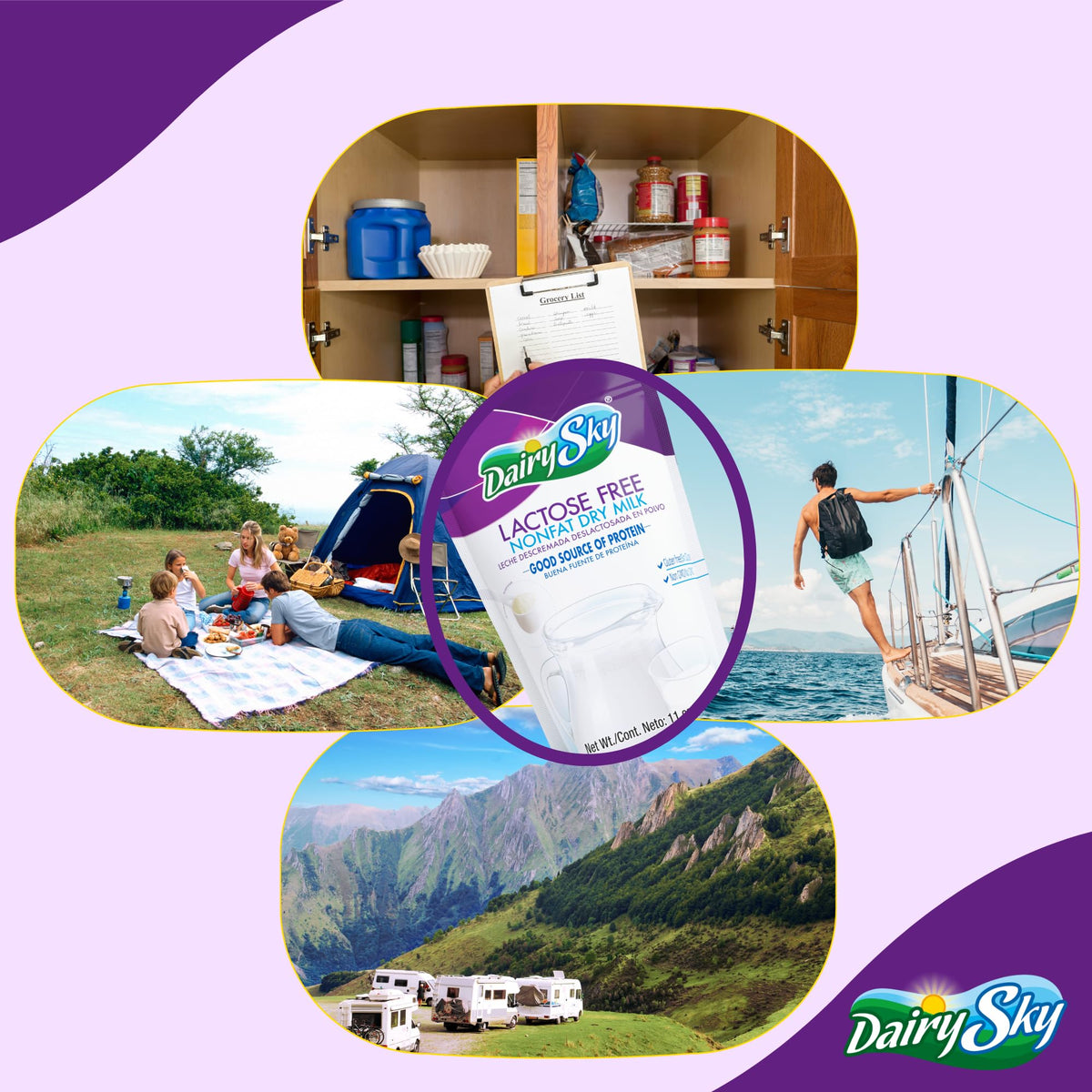 DairySky lactose-free dry milk powder reconstituted to resemble milk.