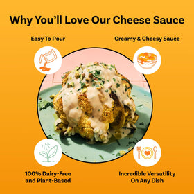 Daiya dairy-free Alfredo sauce label on the 8-pack carton.