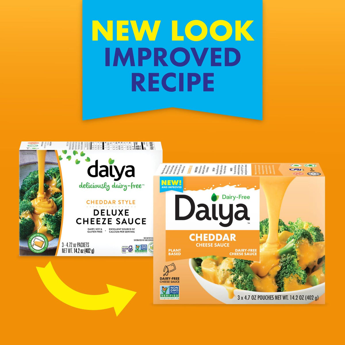 Daiya dairy-free cheddar sauce with pasta for a cozy dinner.