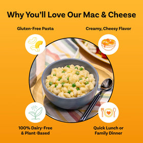Daiya pasta close-up showing creamy, plant-based texture