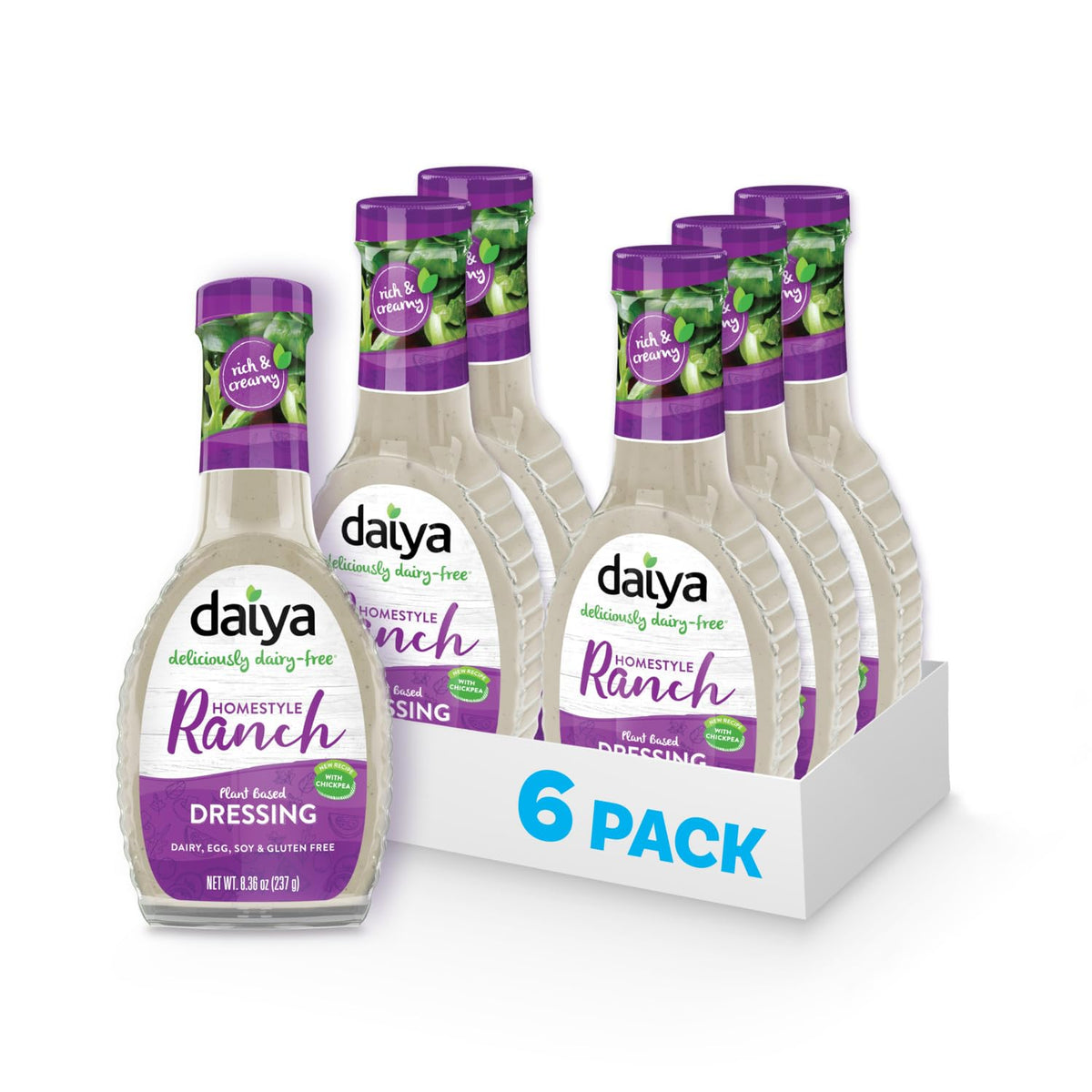 Daiya Homestyle Ranch dressing bottle front showing the dairy-free product and label