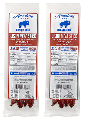 Dakota Pure Bison meat-stick-2-pack-original, a convenient protein snack.