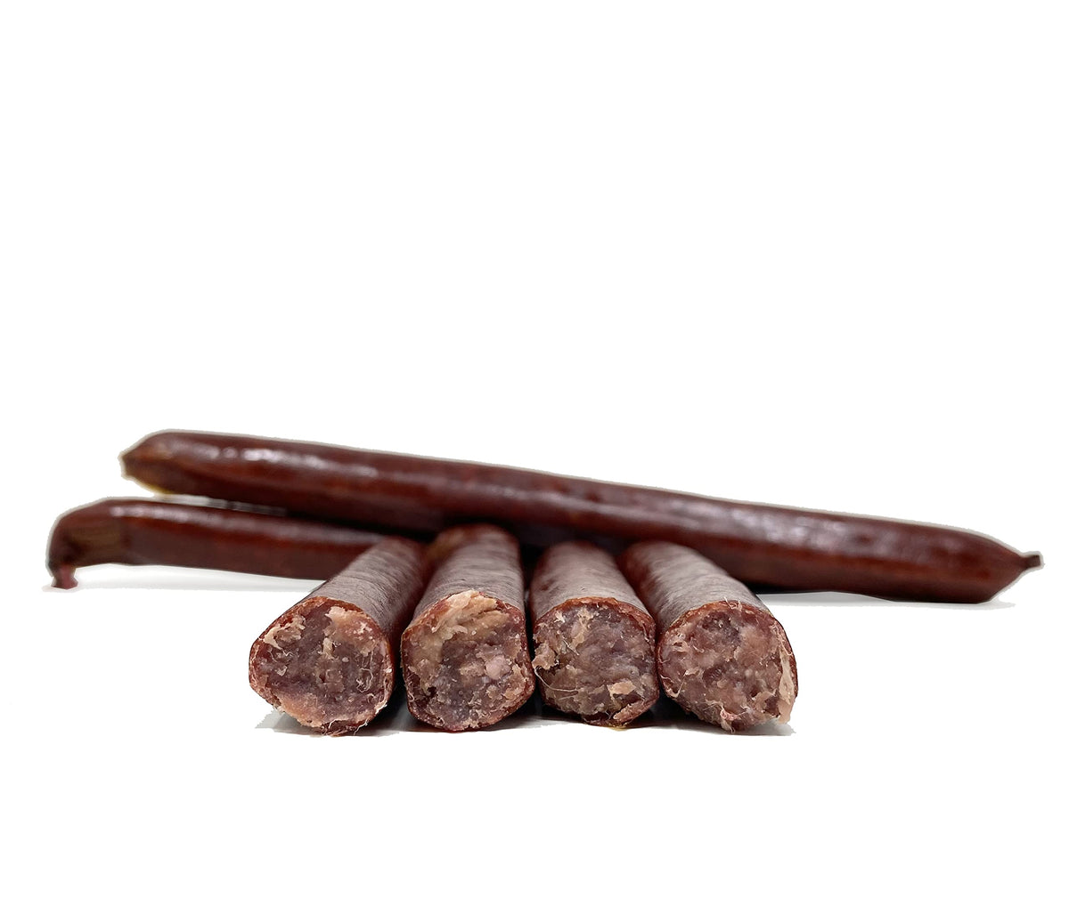 Dakota Pure Bison original-stick-closeup reveals lean texture and savory aroma.