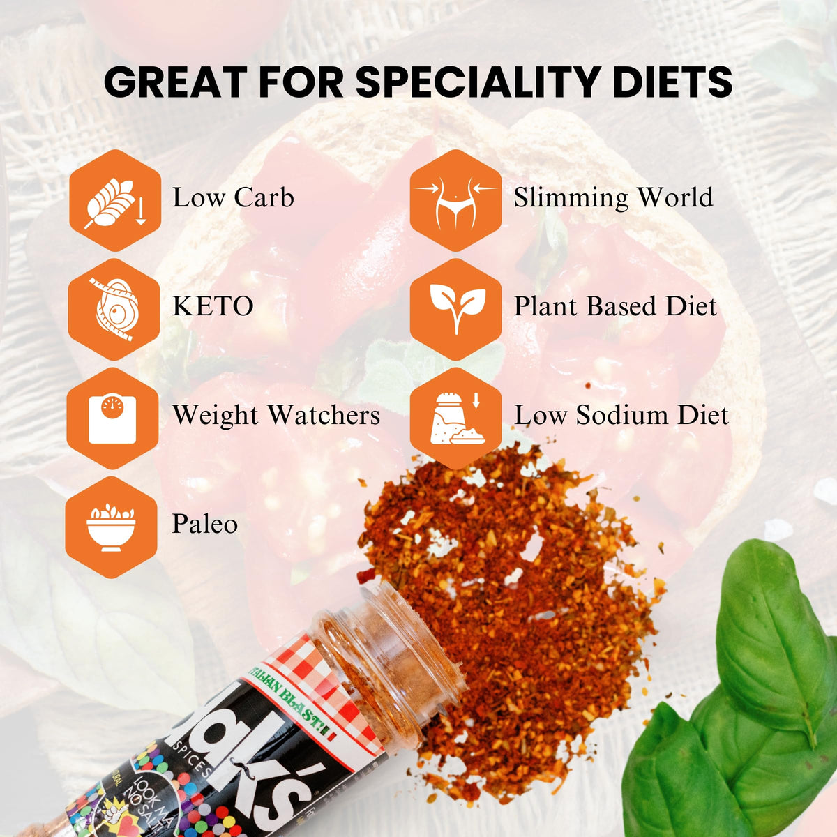 DAK'S Spices Original Red bottle pour rich heat for sauces and roasted meats