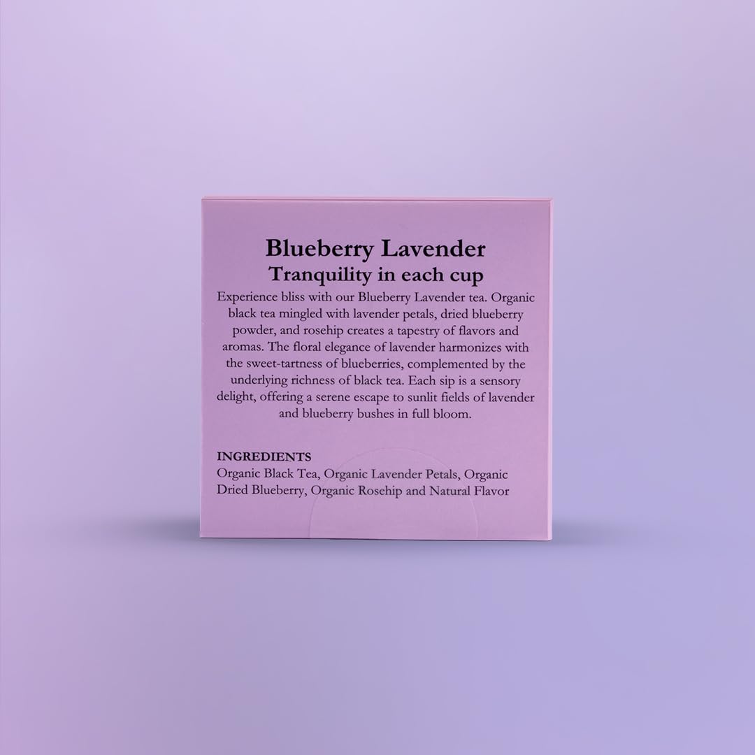 DAKSHIN Organic Blueberry Lavender Tea Bags gift-ready packaging