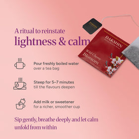 DAKSHIN Tea bags dispensing from tin for easy daily use.