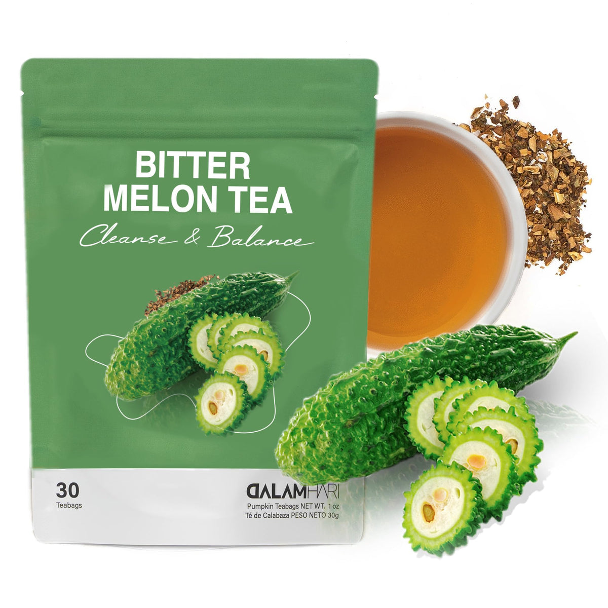 DALAMHARI bitter melon tea triangle bags steep for a smooth daily ritual.