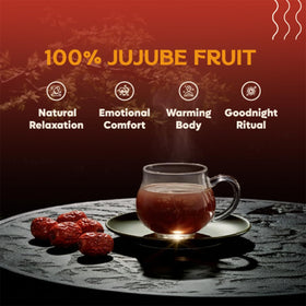 DALAMHARI Jujube Tea Bags in cup demonstrates soothing aroma for nighttime relaxation.