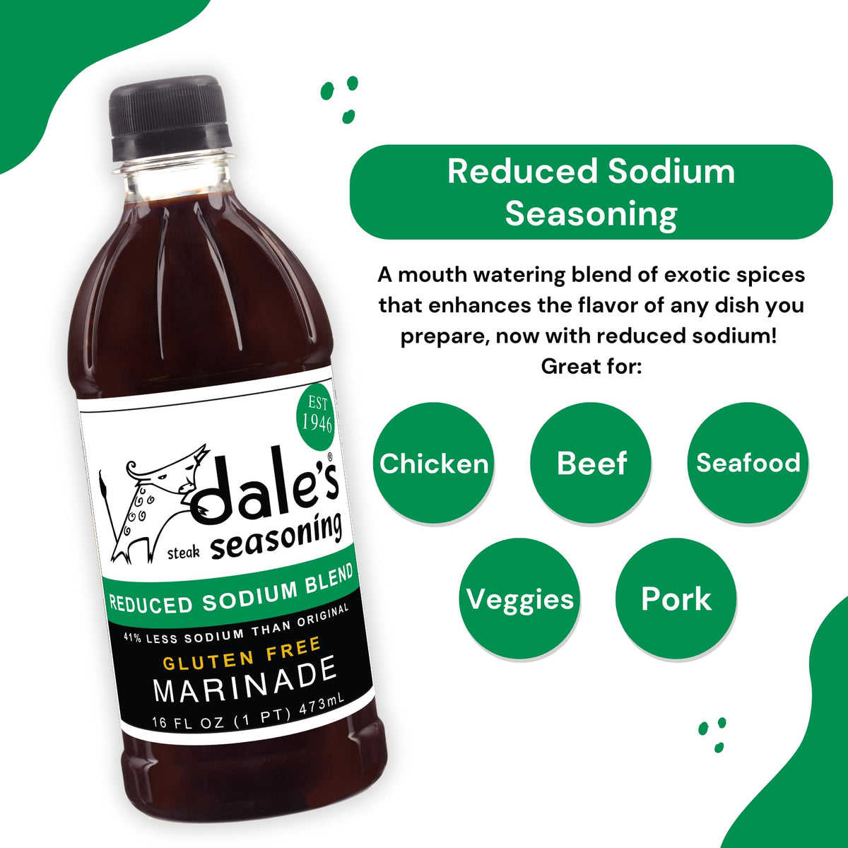 Dales steak seasoning exotic-spice blend bottle delivers bold aroma for meats