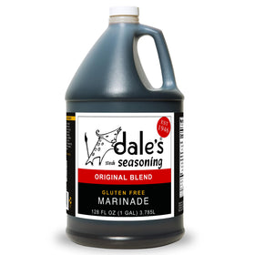 Dale's Steak Seasoning bottle pour on steak night for enhanced beef flavor
