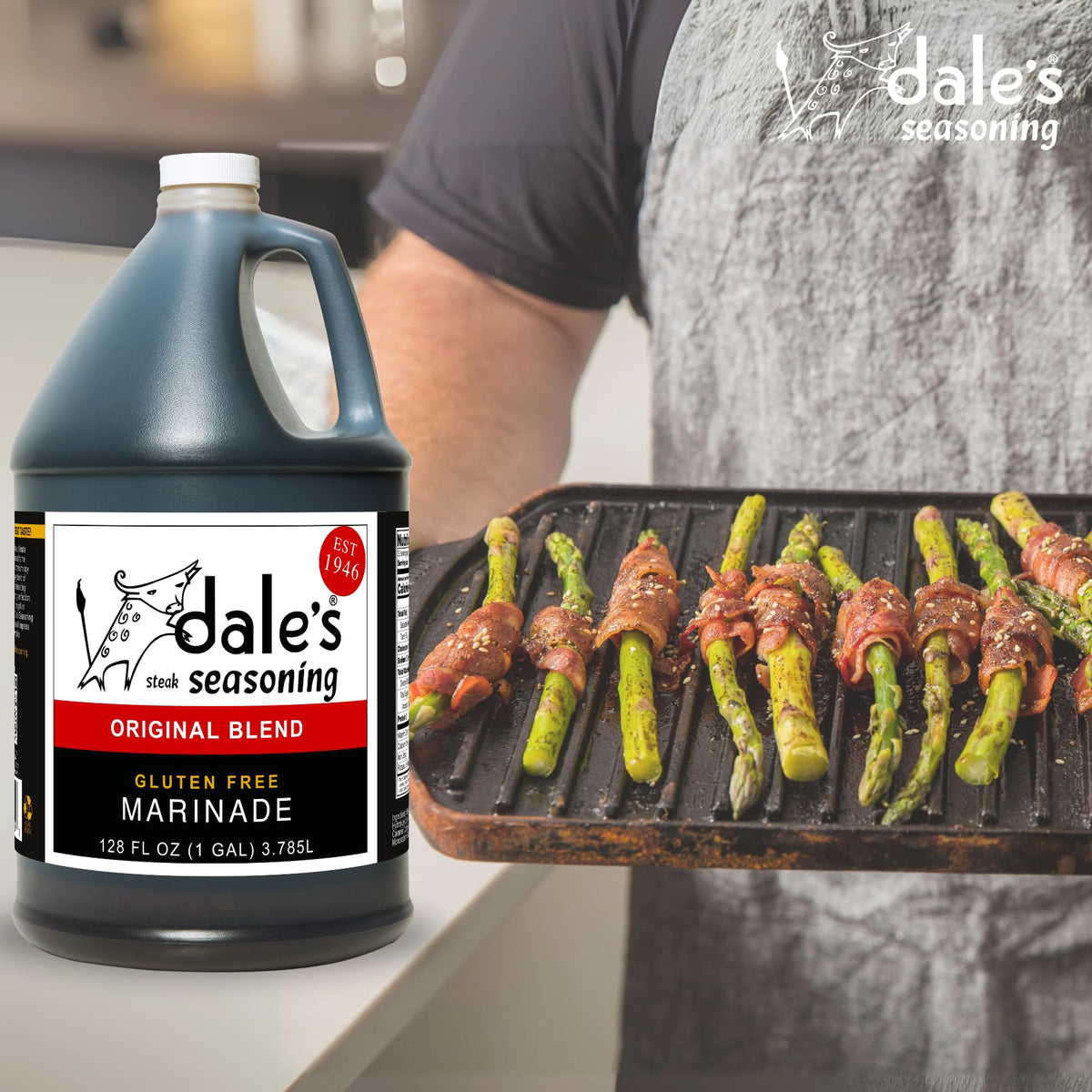Dale's Steak Seasoning on a kitchen counter ready for prep
