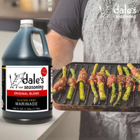Dale's Steak Seasoning on a kitchen counter ready for prep