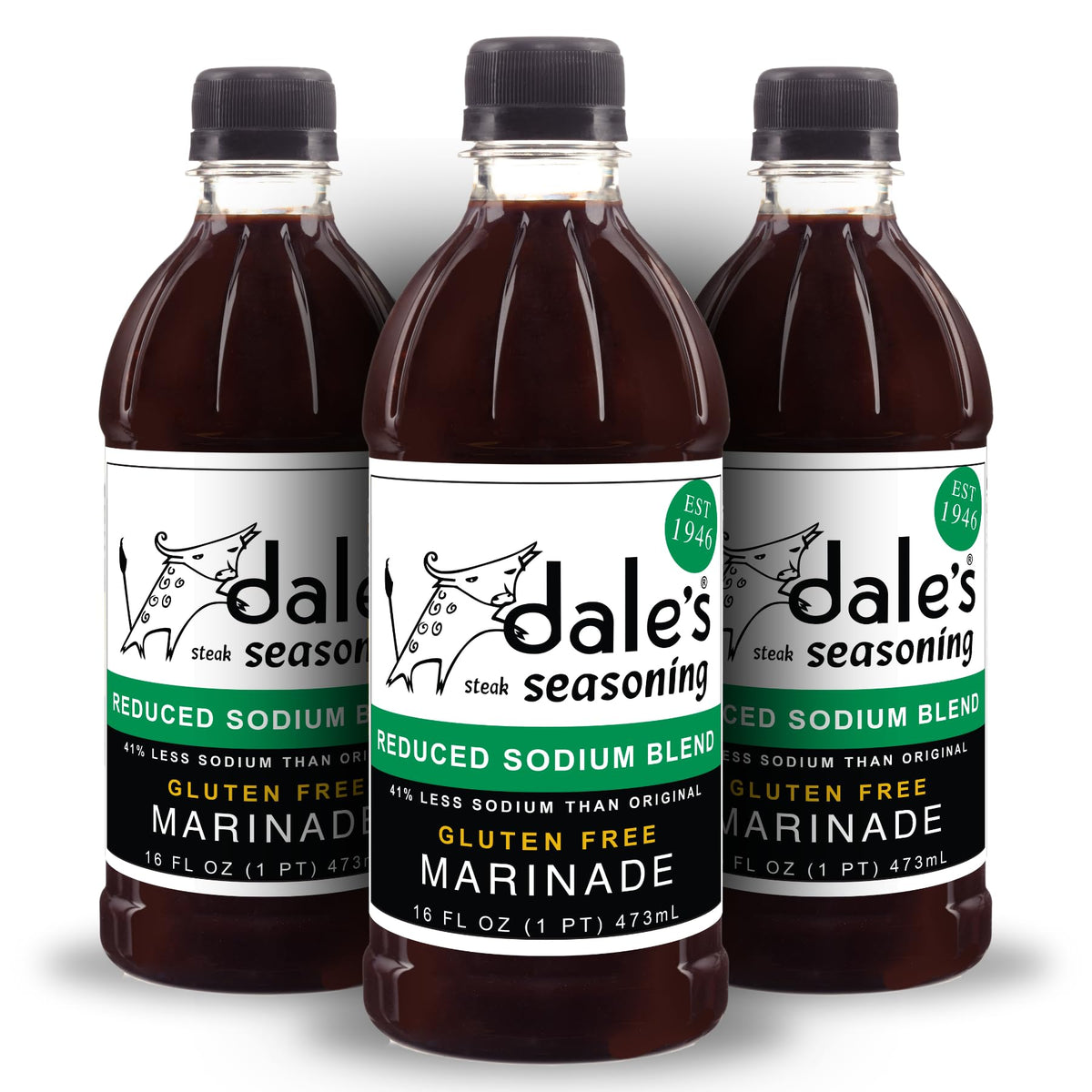Dales steak seasoning reduced-sodium bottle boosts flavor with less salt