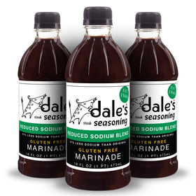 Dales steak seasoning reduced-sodium bottle boosts flavor with less salt