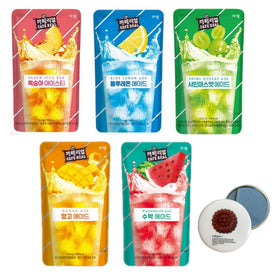 Dalgaru drink pouch sampler grape flavor beside ice, ideal for at-home tasting.