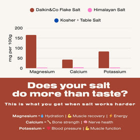 Dalkin & Co Flake Salt close-up shows delicate crystals for quick flavor boosts.